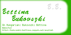 bettina bukovszki business card